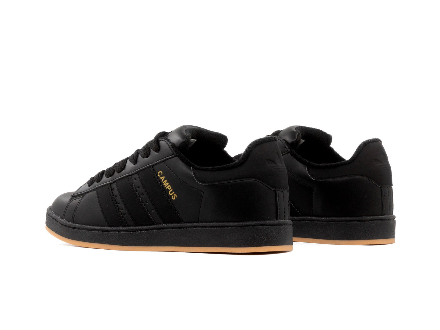 Tenis Campus Negro Total Suela Ambar