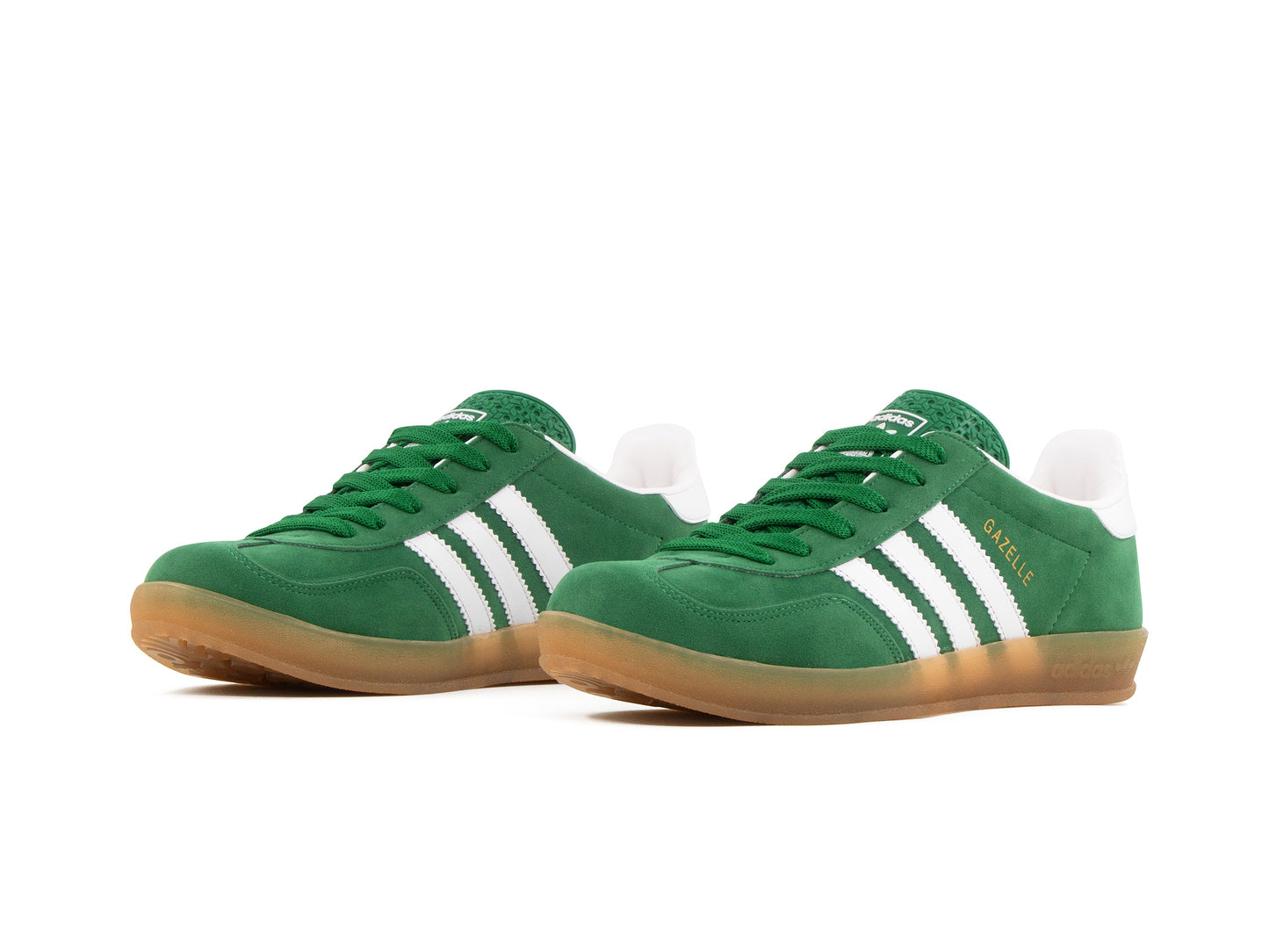 Tenis Gazelle Verde Blanco Suela Ambar